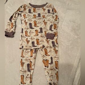 Kids Cowboy Print Pajamas